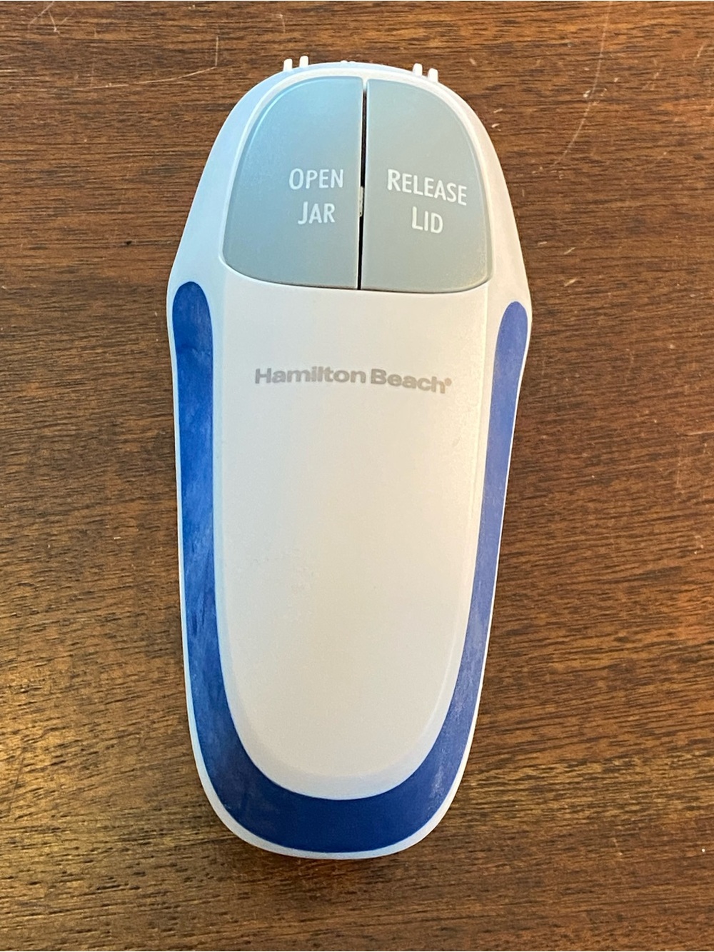 Hamilton Beach White and Blue Electric Jar Opener